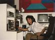 Pat Barker at Autoganzfeld Console, 1983.